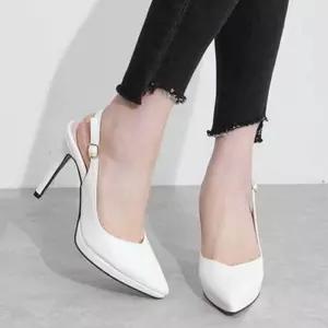 여성 셀프 웨딩 촬영 슈즈 스틸레토 슬링백 하이힐 gZW6+4rOs