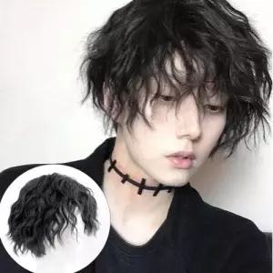 남자 웨이브 가발 펌 스타일 동안 패션헤어 코디 WFIKX3Z