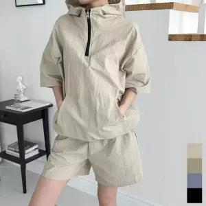 여자 아노락 세트 여름 상하의 트레이닝복 반팔세트 WFIKX4Z