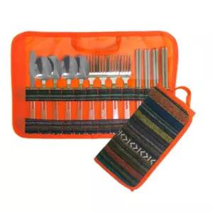 헬로우 캠핑 커트러리 4인 세트 캠핑식기 주방용품 X2 BNS