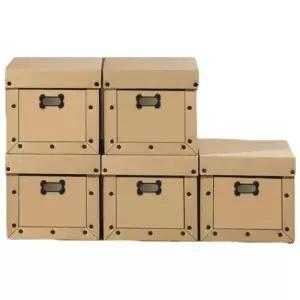 5겹 특대형 종이수납함 리빙박스 476X371X315mm 5개 W9AA38D