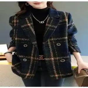 [라일리의류] Rly F324731 봄 가을 세련 엔틱 체크 코트 재  44496204)