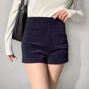[옷자락]여성 데일리 하이웨스트 코튼 스판 골덴 미니 숏팬츠_P414563119