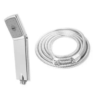 [셀러에이드]목욕탕샤워줄 헤드폴딩 강력분사 캠핑용 절수 스텐호스샤워기