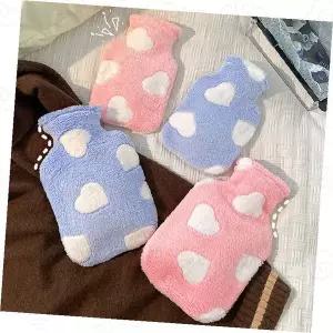 하트 물주머니 플리시 보온팩 겨울 손난로 온수백 찜질용품 캠핑 휴대용 온열기