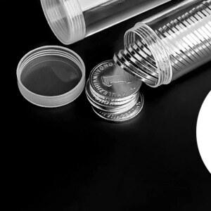 호환 동전 보관 튜브 페니 코인 캡슐 튜브 동전 정리함 동전 수집 보호 튜브 박스 컨테이너