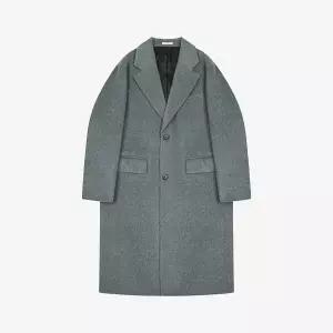 [롯데백화점]지이크 프리미엄 캐시미어 블랜드 플랩 사이드 포켓 라이트그레이 롱코트PLHAX7010