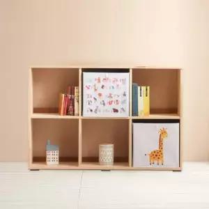 H6354 책꽂이 학생책장 고무나무 공간박스 1color 6칸 진열장