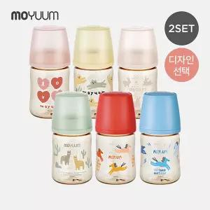[모윰] 3세대 PPSU 노꼭지 올인원 젖병 170ml 2팩 - 디자인선택