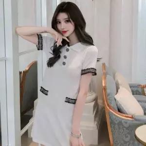 플라워원피스 DS-AL698 하객룩 쉬폰원피스 봄원피스 단추 원피스 반팔