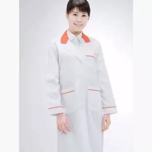 배색 여성용 영양사 의사 가운오렌지 유니폼 약국 eGd8+2vTs