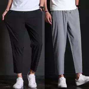 슬랙스 크롭 쿨링 9부바지 밴딩 남성슬랙스 팬츠 허리밴딩