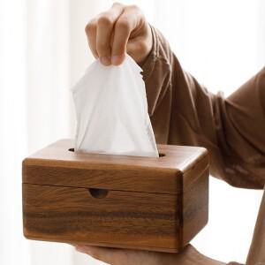 단단한 나무 티슈 상자 심플 가정용 종이 호텔 테이블 데스크탑 거실