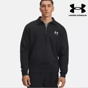 국내매장판 언더아머 UA 남성 부드러운 기모 하프 집업 후리스 맨투맨 아이콘 플리스 6004932-001 180627