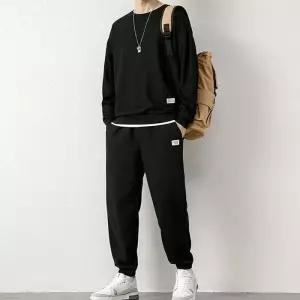 셋업 IS-SS70 디자인 2컬러 레이어드 맨투맨 밑단