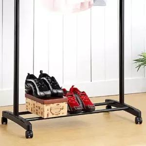 이동형 바퀴베이직 고정 가능 행거 파이프 조립 옷걸이행거