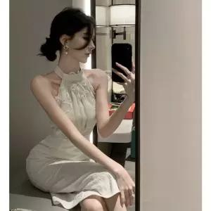 EAMT 여성원피스 슬림 랩 여행 파티 드레스 원피스 홀터넥 나시 YJ5