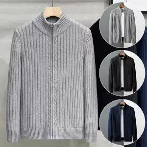 티류으스 남녀공용 가을 겨울 반집업 후드 니트 가디건 오버핏 루즈핏 캐주얼 커플룩 레이어드 코디 WY