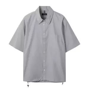 [롯데백화점]커스텀멜로우 그레이 2-카라 디테일 하프 셔츠 CWSAM25305GYX