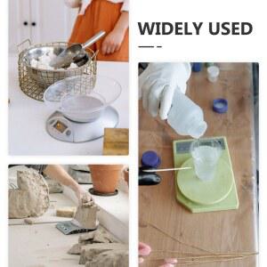 호환 100 개 계량 접시 플라스틱 트레이 소형 경량 휴대용 실험실 보트 파우더 플레이트 교육 장비 실용 안전