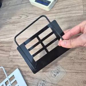 셋톱박스 공유기 거치대 무타공 보관대 블랙