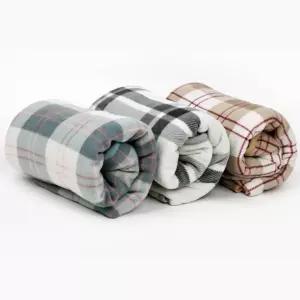 사계절 체크 극세사 똑딱이 단추 담요 망토담요 양면사용