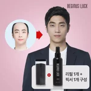 흑채의 달인 볼륨 커버 똑똑 흑채 리필 1개+픽서 1개