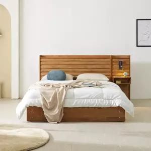 파로마 네오 리멜 원목 호텔식 수납형 40T라텍스 Q 침대 조명협탁1 NES1434