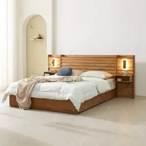 파로마 네오 리멜 원목 호텔식 수납형 독립스프링 Q 침대 조명협탁2 NES1436