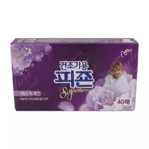 의류건조기용알찬 피죤 미스틱레인 40매 시트형 섬유유연