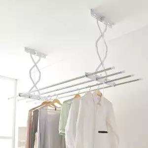 천장 빨래건깔끔한조대 2단 125cm/베란다 천정형 건조대봉