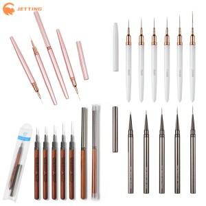 네일 아트 브러쉬 1개 라이너 DIY 드로잉 페인팅 꽃 라인 스트라이프 펜 6mm-20mm 나무 (커버 포함)