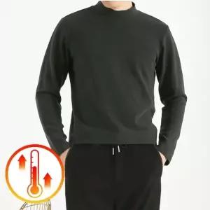 남자 반목폴라 모크넥 반목티 겨울 니트 티셔츠