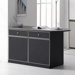 나무뜰 오드 미드센츄리 E0 폭깊은 광파오븐 반타원 아일랜드 홈바 식탁 1500 MWF410C