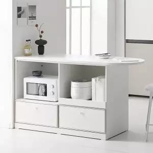 나무뜰 노바 미드센츄리 E0 폭깊은 광파오븐 반타원 아일랜드 홈바 식탁 1500 MWF366C