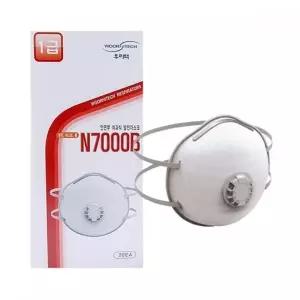 ( )우리텍 N칠천B 방진1급 마스크 1EA 1급마스크 작업용 일반방독면 산업용 안전마스크