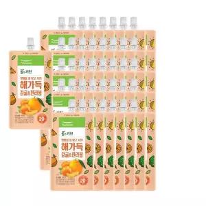 풀스키친 해가득 감귤 & 한라봉 주스 150ml 40개 감귤주스 한라봉주스 과일음료 착즙주스 파우치 유치원간