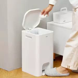 국산 20L 종량제 봉투 호환 휴지통 사각 페달 무소음 쓰레기통