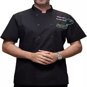 맞춤형 셰프 코트 유니폼 맞춤 자수 주방 의류 푸드 서비스