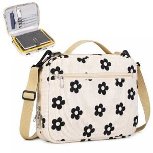 여성용 FADOVYE 성경 케이스, 탈부착 가능한 어깨끈을 가진 여성 소녀를 위한 휴대용 책장 커버