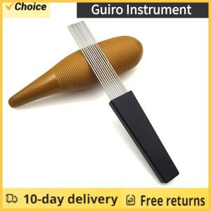 초보자를 위한 휴대용워터고기 모양 라틴 타악기  재미있는 음악 훈련 도구  스크래퍼 긁개 1 개 포함 Guir
