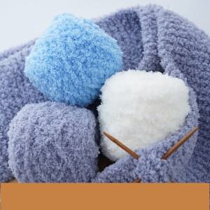 1개 100g 벨벳 셔닐 실 손뜨개용 초  DIY 라인 담요 스웨터 가방 신발 키덜트 3가닥