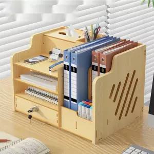 책상위선반 책상책장 간이 원목 사무실 정리대 책상