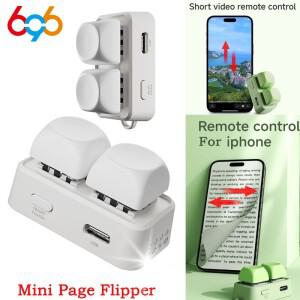 696 휴대용 블루투스 리모컨 숏 동영상 미니 소형 호환 키패드 듀얼 버튼 전자책 페이지 넘김기 태블릿 및