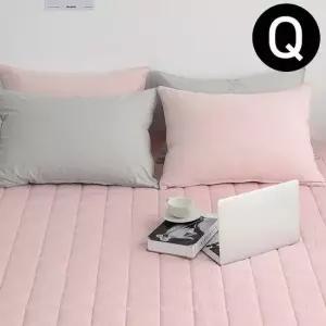 40수 순면 누빔 매트리스커버 퀸 Q (핑크베이지) 매트커버 매트리스커버 침대커버 침대매트 퀸매트커버