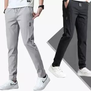 남자 허리밴딩 트레이닝바지 무지 일자 아웃도어 팬츠 남자바지