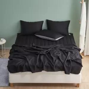 더크린 샤이니 풍기인견 홑이불 Q블랙 이불 극세사이불 겨울이불 이불세트