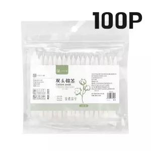 종이면봉 100P 개별포장 위생용 화장용 양면 SW28004 아이라인 귀청소 귀이개