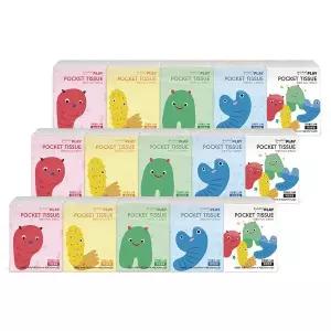 [한예지] PLAY 천연펄프 3겹 포켓티슈 10입 3팩