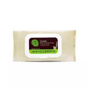 과일나라 곡물 메이크업 딥 클렌징 티슈 100매 여행용클렌징 클렌징패드